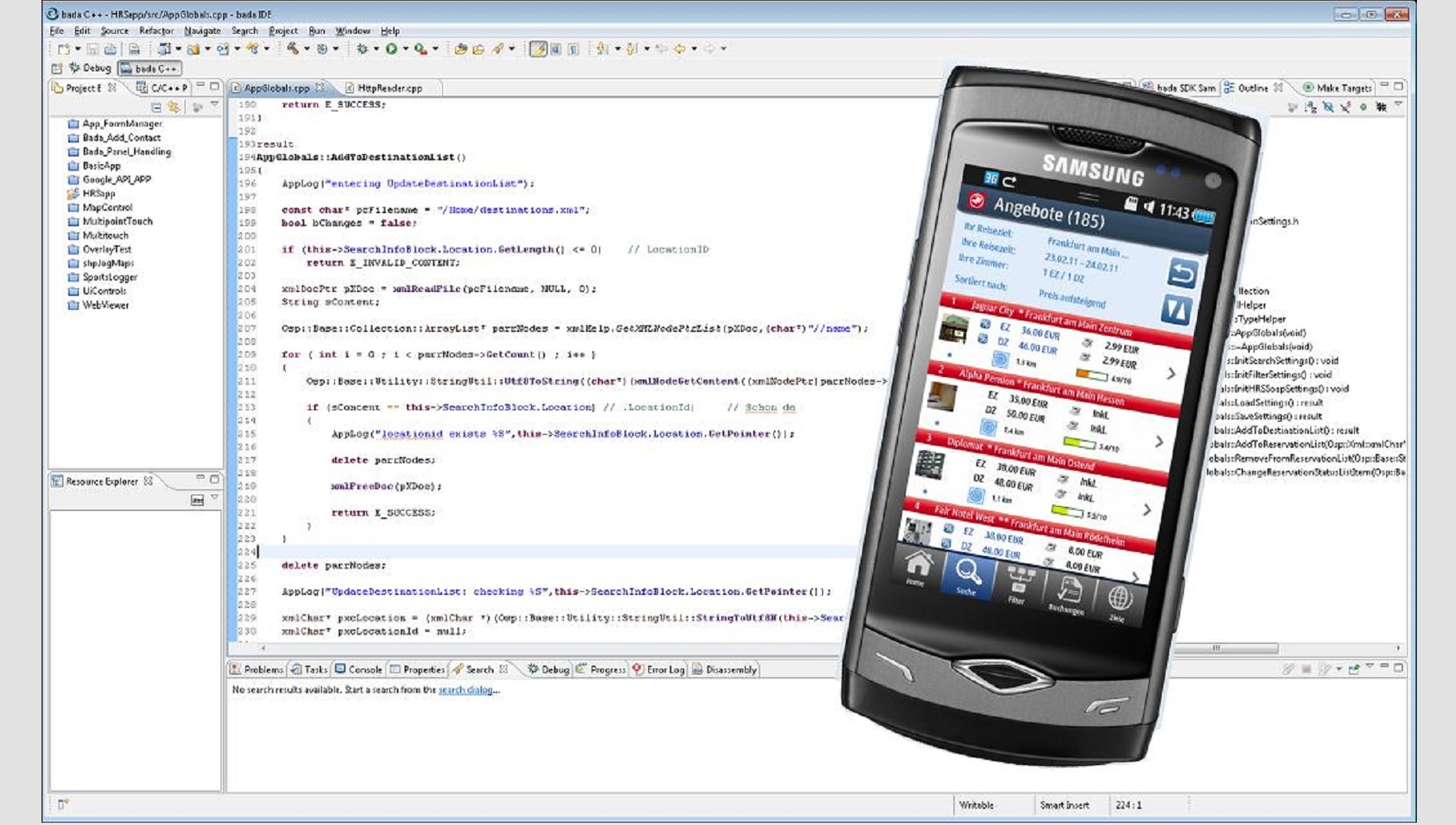 HRS Hotel-Reservierungs-System für Samsung Smartphones